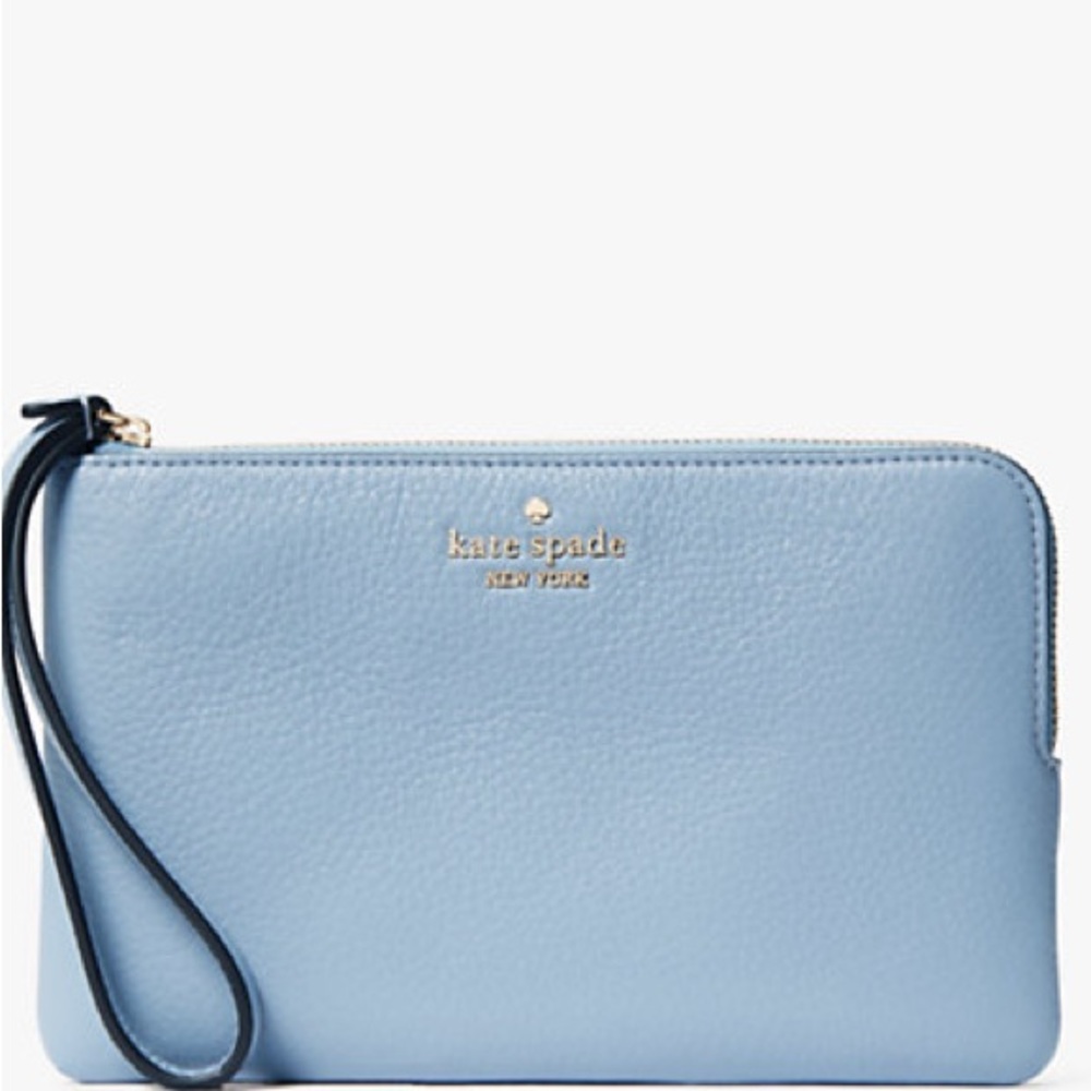 NWT In Box KATE SPADE 2 PIECE Leila Hobo Shoulder Bag & Medium. L-Zip Wristlet - Picture 5 of 7